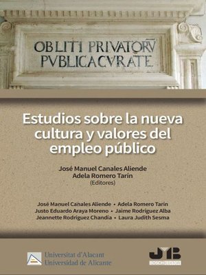 cover image of Estudios sobre la nueva cultura y valores del empleo público